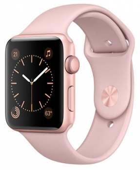 Apple Watch 2 42mm Rose Gold Aluminum Case Pink Sport Band Apple Watch 2 42mm Rose Gold Aluminum Case Pink Sport Band